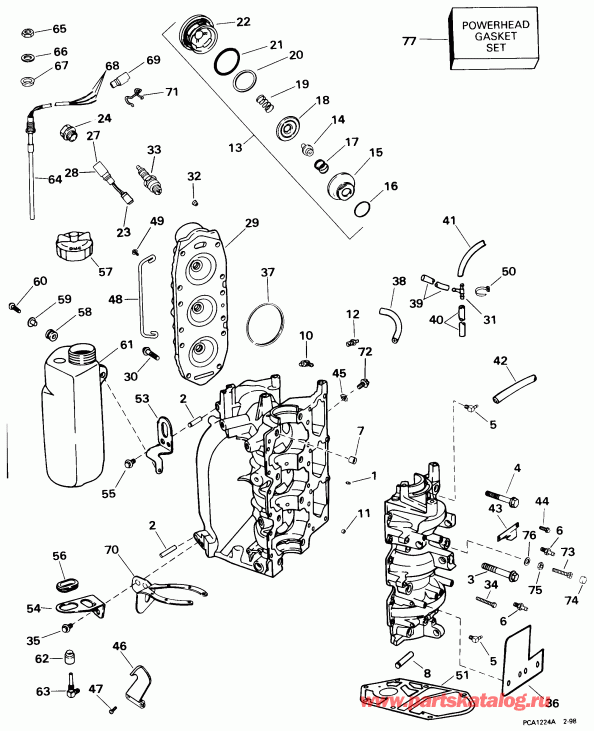 ����� Evinrude BE35QLECA 1998  - linder & ������ ���������