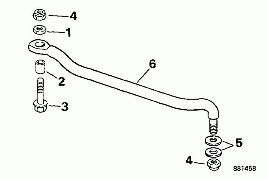 �������� ����� Evinrude BE35QLECA 1998  - eering Link Kit