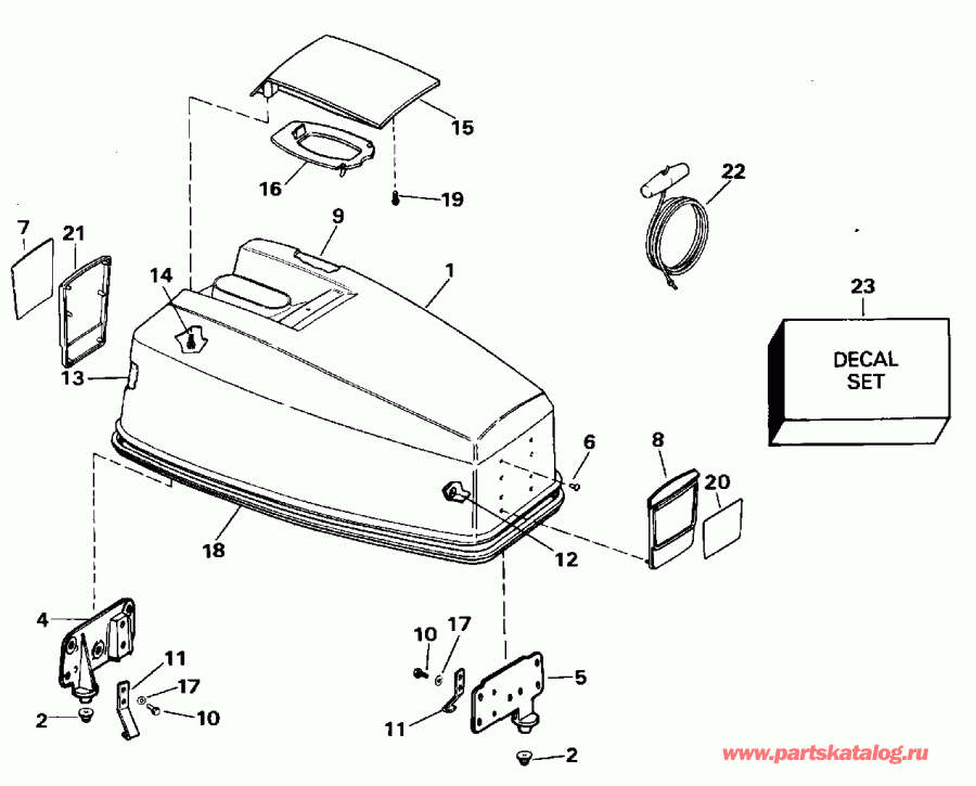��������� ��������� Evinrude BE50TLECR 1998  -  Johnson -- Rope Start Only / Johnson -- ���� Start Only
