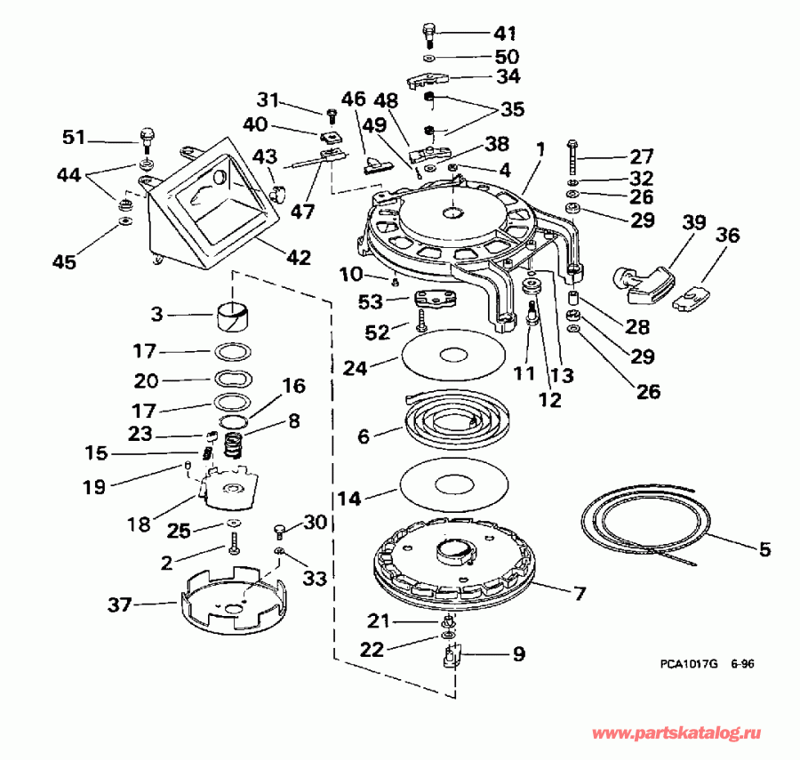 �������� ����� Evinrude BE50TSLECC 1998  - wind ������� / wind Starter