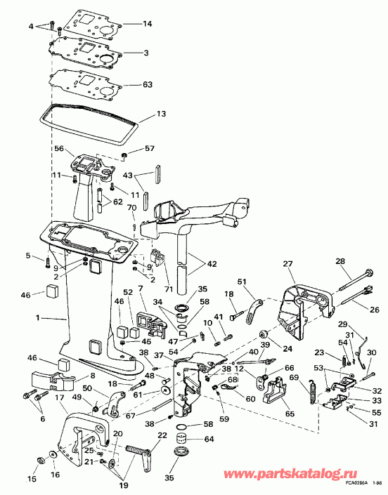 �������� ����� Evinrude BE8RCLT 1998  - dsection - dsection