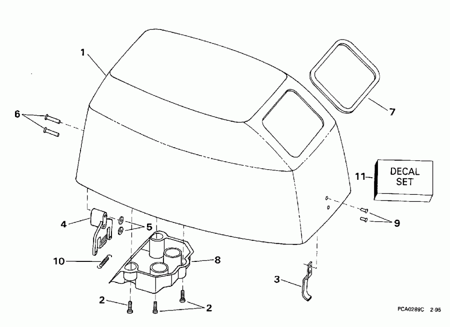   EVINRUDE BE8RCT 1998  - gine Cover / gine 