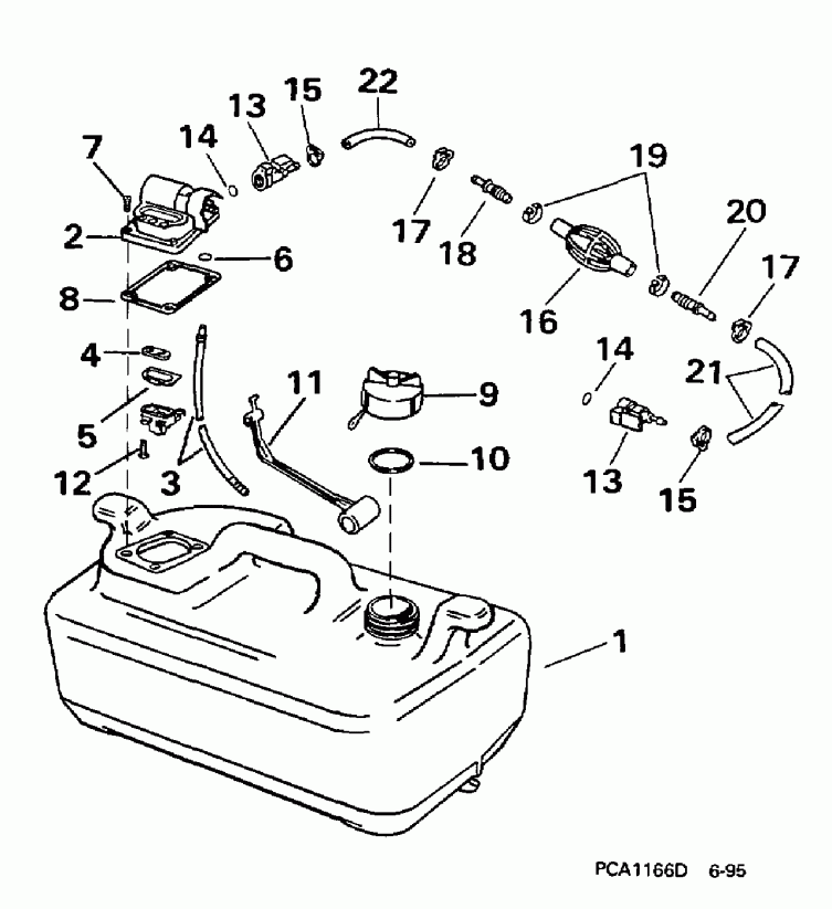  Evinrude BE8RCT 1998  -  3 Gallon / 3 