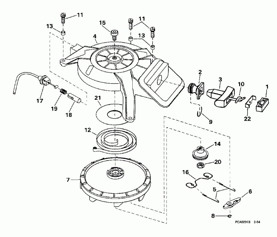 ����� Evinrude BE8RCT 1998  - wind Starter / wind �������