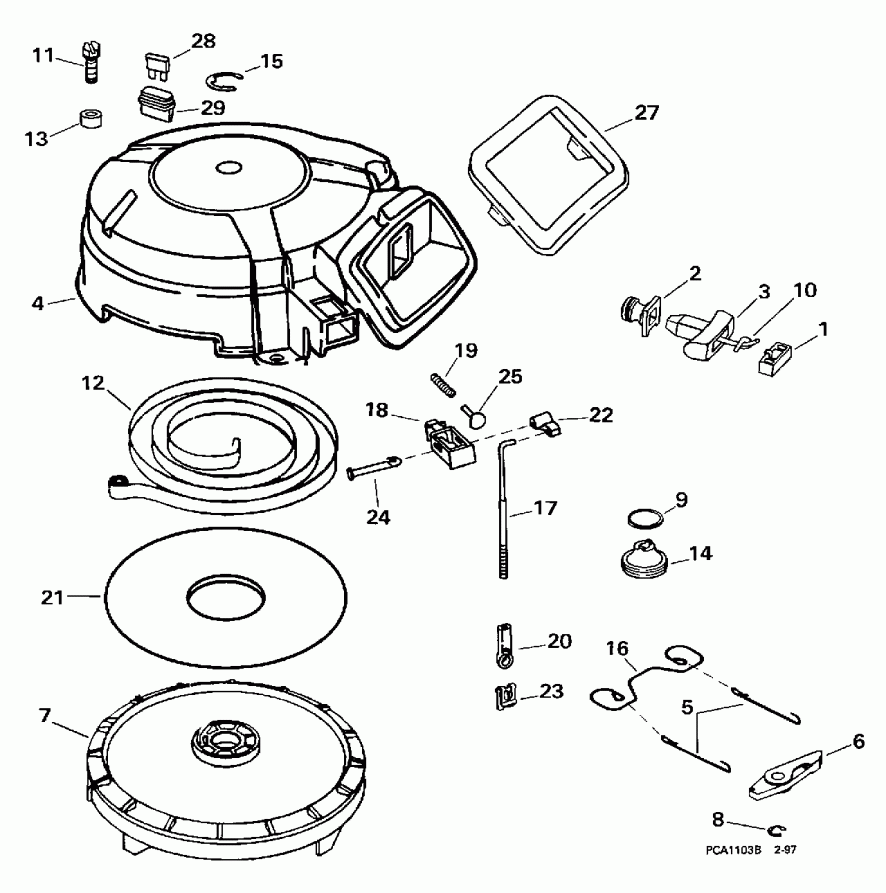 ��������� EVINRUDE E10FEXECM 1998  - wind Starter