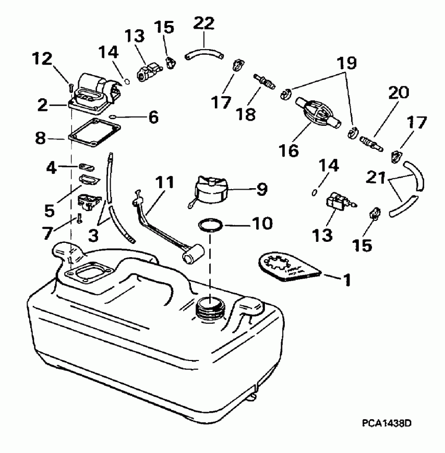 ��������� Evinrude E10FOECA 1998  - el Tank / el Tank
