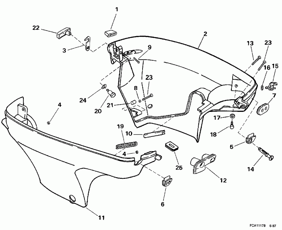 ��������� ����� Evinrude E10FOECA 1998  - wer ������ ��������� (�����) / wer Engine Cover
