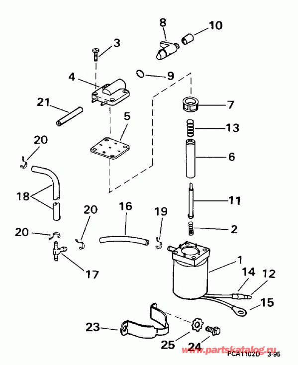 ��������� ��������� EVINRUDE E10FRELECM 1998  - ectric Primer System / ectric Primer System