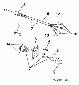 Ignition ������������� & ������ -- 9.9 (Ignition Switch & Cable -- 9.9)