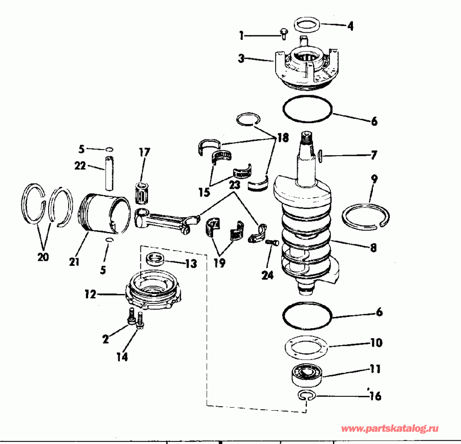��������� ����� Evinrude E10SELECC 1998  - eering Link Kit
