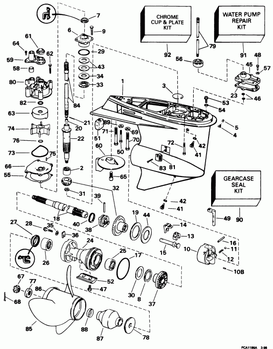  Evinrude E115FSLECS 1998  -  Fsl, Ftl Models - Fsl, Ftl Models