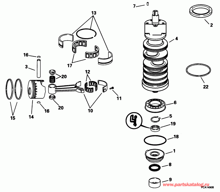 ��������� �������� ����� ������� E115FTLECS 1998  - ank��� & ������ - ankshaft & Pistons