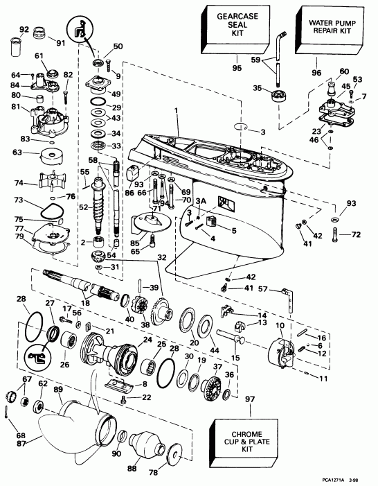  EVINRUDE E115GLECM 1998  - 90 & 115 Sx Models