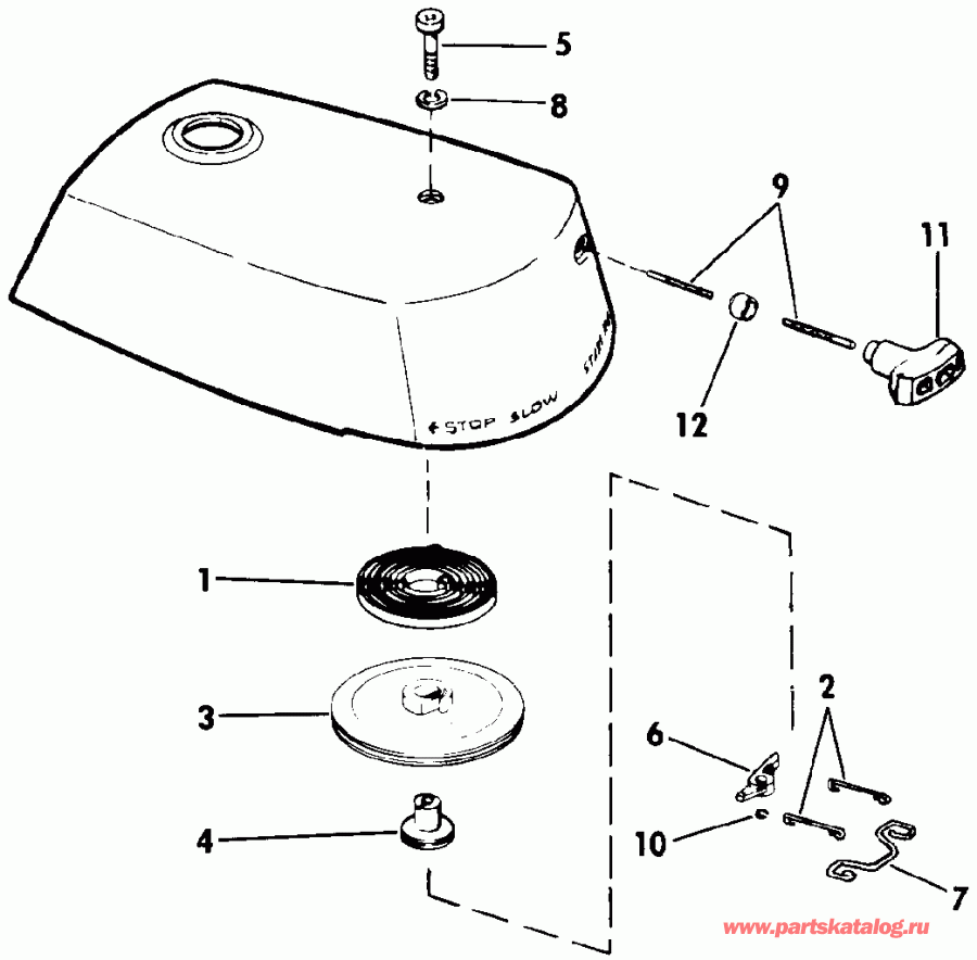 �������� ����� Evinrude E115SLECM 1998  - wer Engine Cover / wer ������ ��������� (�����)