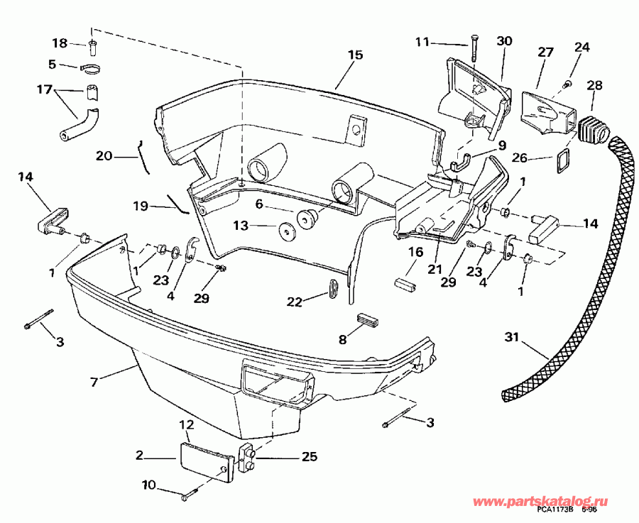 �������� ��������� ����� Evinrude E115SXECM 1998  - wer Engine Cover - wer ������ ��������� (�����)