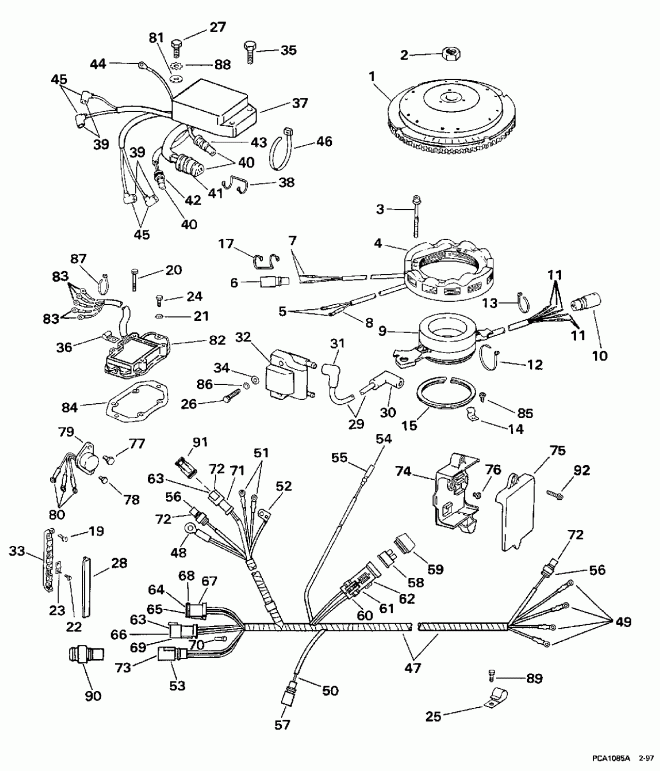 ��������� �������� ����� Evinrude E115TSLECM 1998  - nition System - nition System