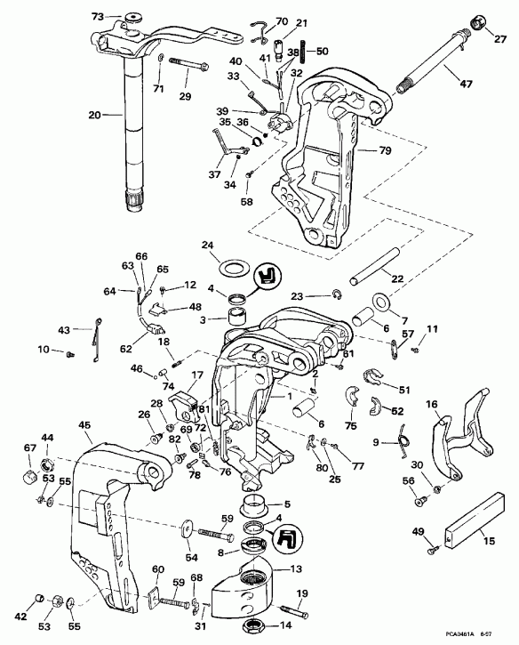 ����� Evinrude E115TSLECM 1998  - ern Bracket / ern ���������