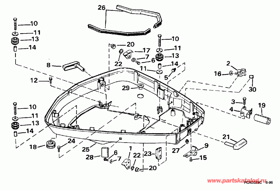 ��������� �������� ����� Evinrude E115TSXECM 1998  -  Johnson