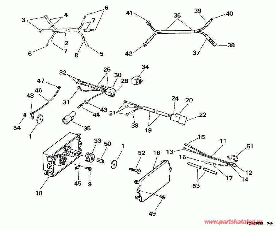 ��������� ��������� Evinrude E130TLECE 1998  - wer Trim / tilt ���������