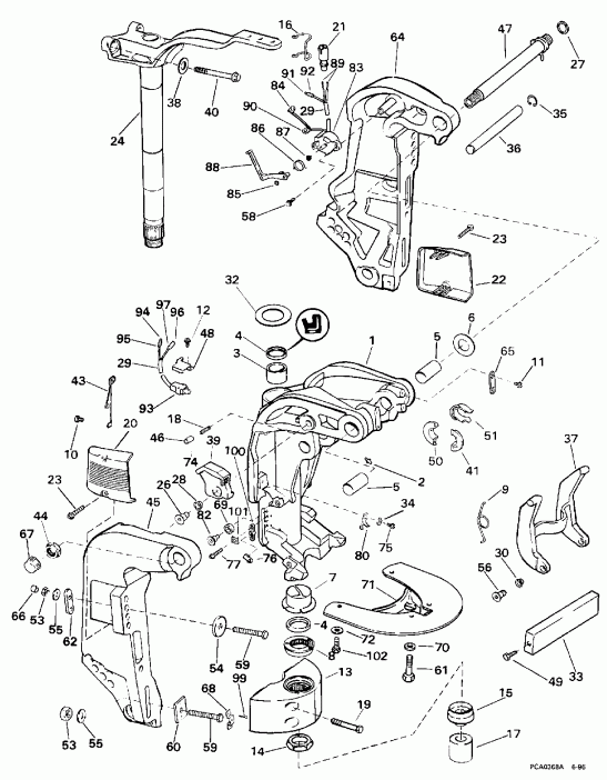 ��������� Evinrude E130TXACB 1998  - dsection
