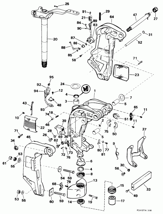 ��������� ��������� Evinrude E150ILECR 1998  - dsection / dsection