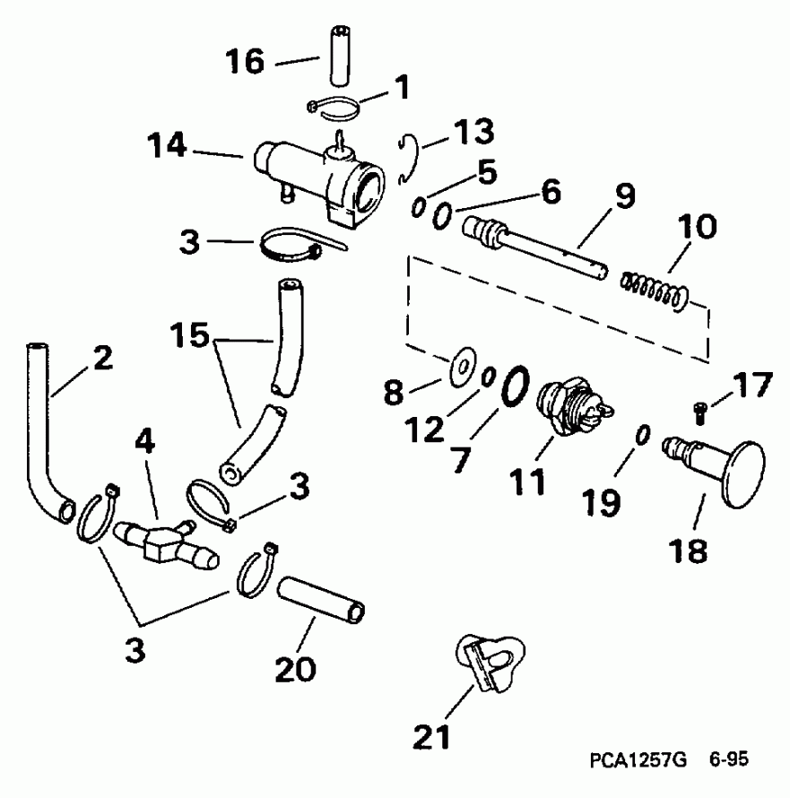 ��������� �������� ����� Evinrude E150ILECR 1998  - l Components / l Components