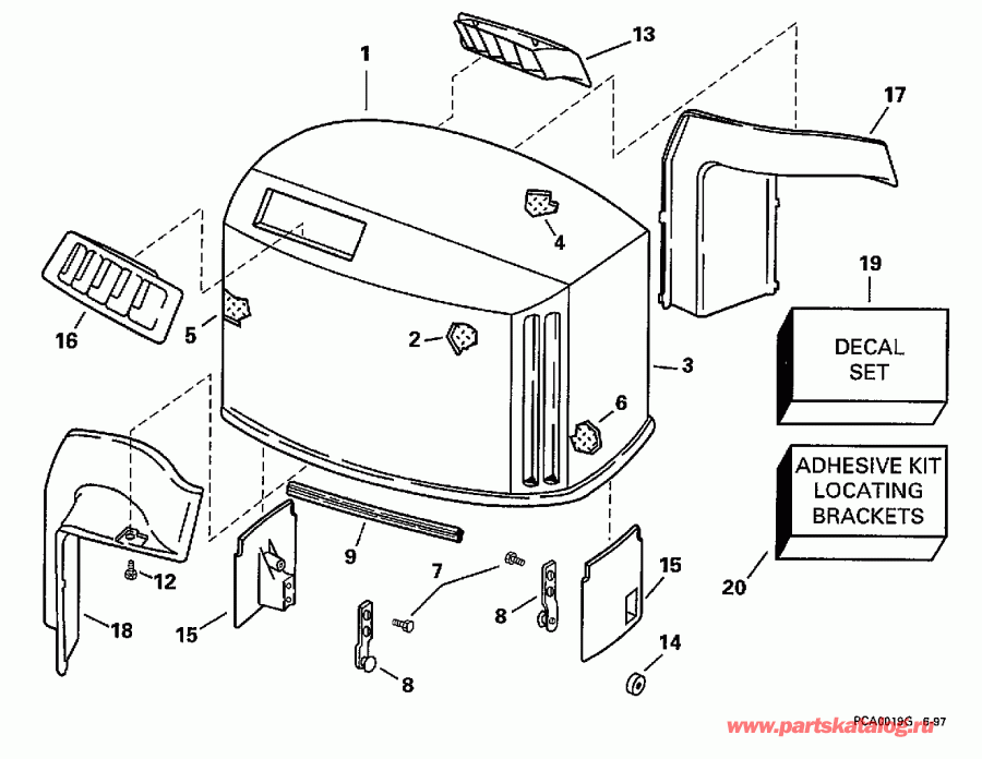 ��������� �������� ����� Evinrude E150JLECD 1998  -  Evinrude / Evinrude