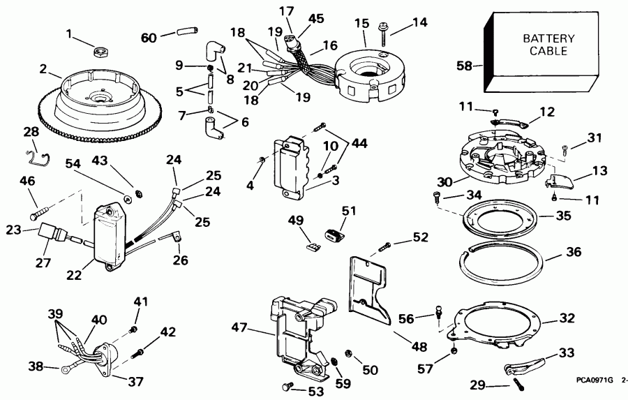 �������� ��������� ����� Evinrude E15EECR 1998  -  Electric - Electric