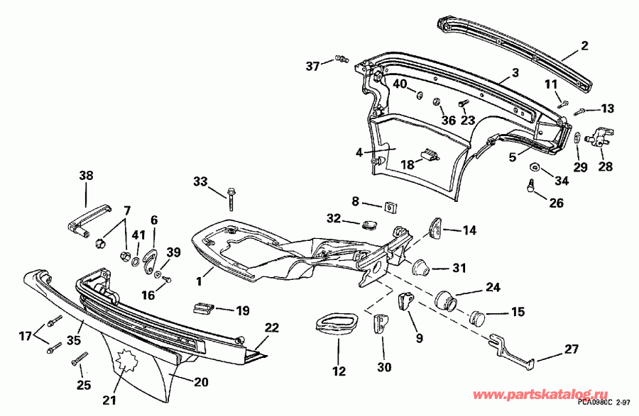 ��������� �������� ����� EVINRUDE E15EECR 1998  - wer ������ ��������� (�����) / wer Engine Cover