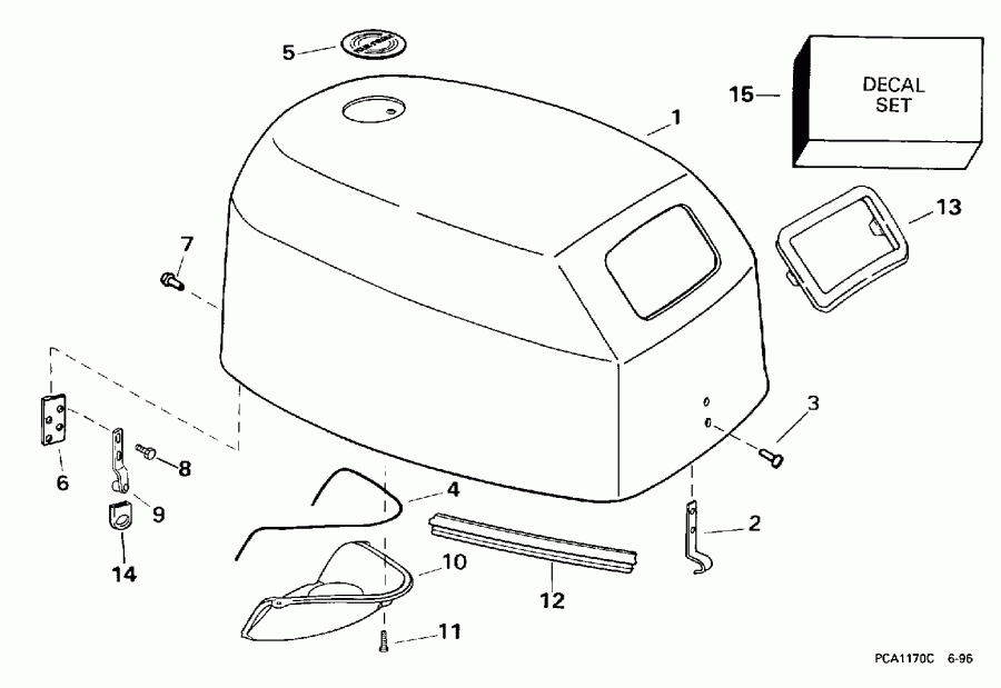 ��������� ����� Evinrude E15FRELECM 1998  -  Johnson - Johnson