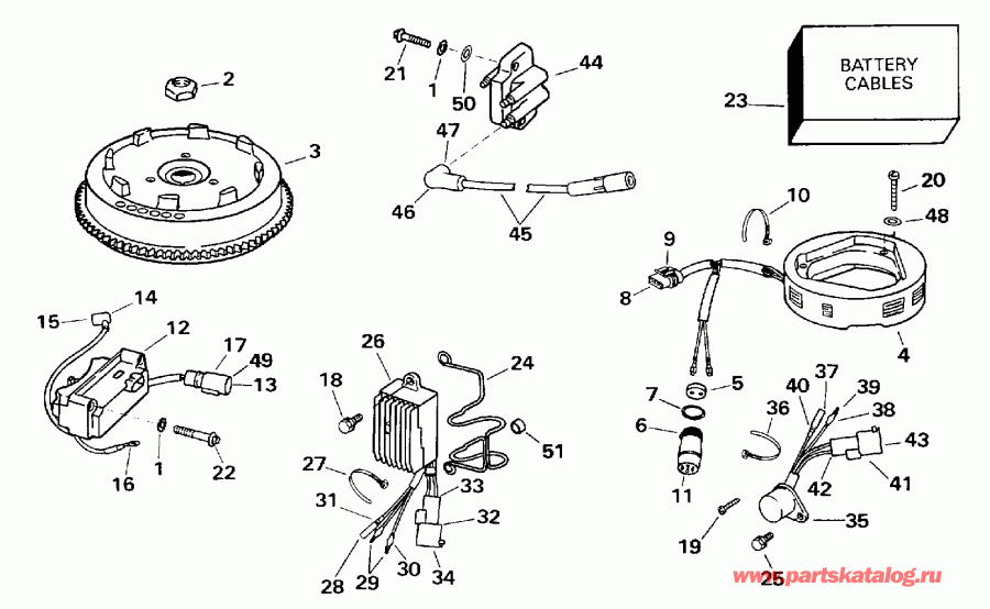 ��������� ��������� EVINRUDE E15FRLECM 1998  -  Electric