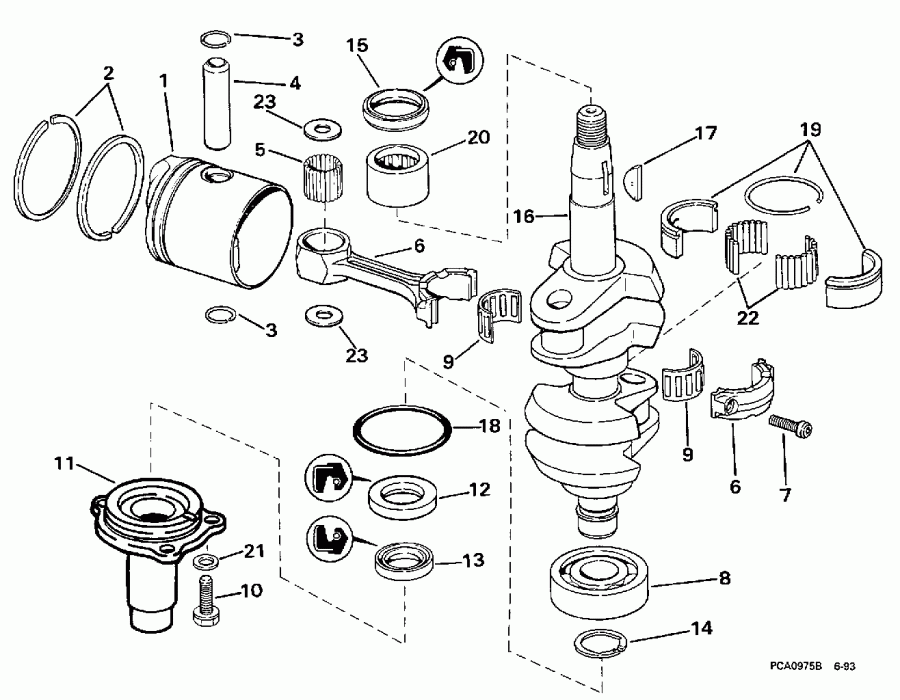  Evinrude E15RELECR 1998  - ank &  - ankshaft & Piston