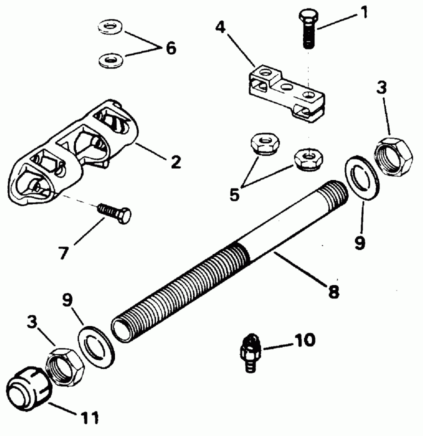 ��������� �������� ����� EVINRUDE E15RELECR 1998  - eering Link Kit