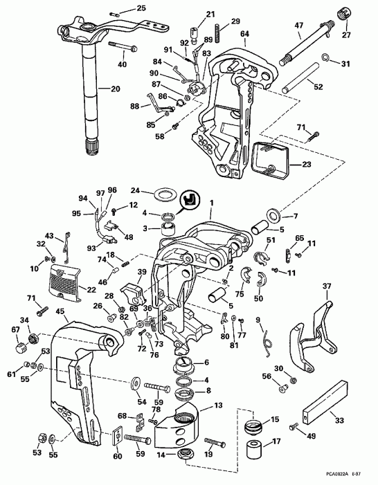����� EVINRUDE E175GLECD 1998  - dsection
