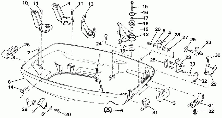 �������� ��������� ����� Evinrude E175SLECD 1998  - wer Engine Cover / wer ������ ��������� (�����)
