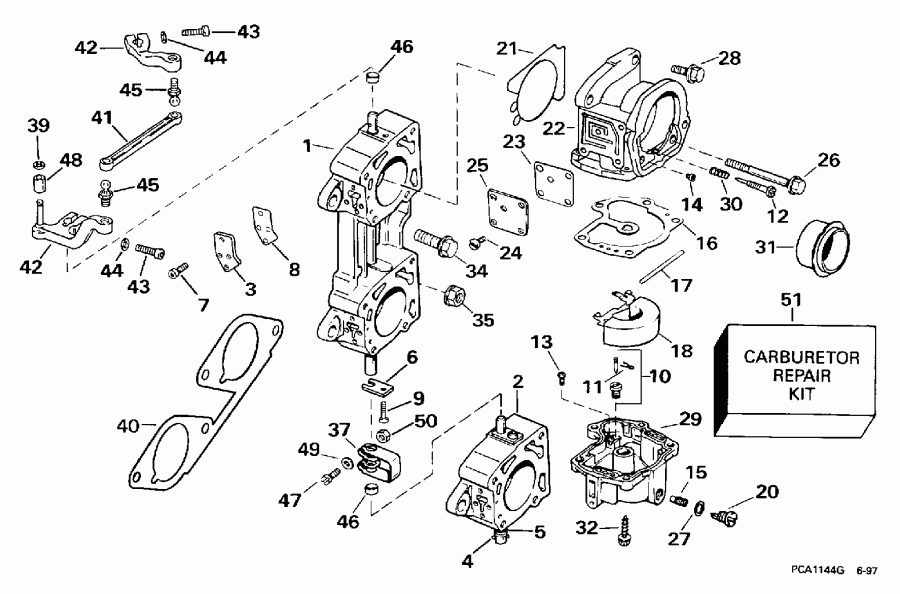 ��������� ��������� EVINRUDE E200TLECM 1998  -  200 - 200