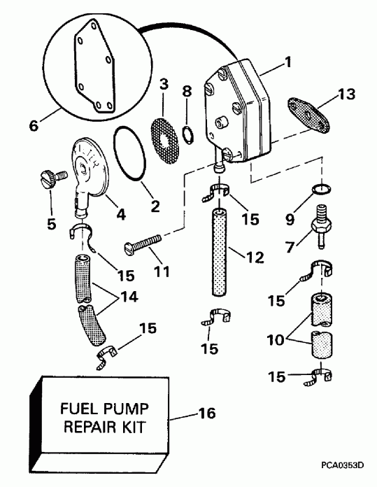 ��������� ��������� Evinrude E25EECE 1998  - el Pump - el �����