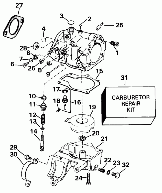 ��������� ��������� ������� E25ELECE 1998  - rburetor 20se, 20sel, 25e, 25el / rburetor 20se, 20sel, 25e, 25el