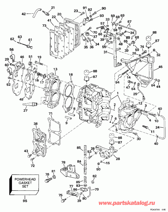 ��������� ����� Evinrude E25RLECB 1998  - linder & ������ ���������