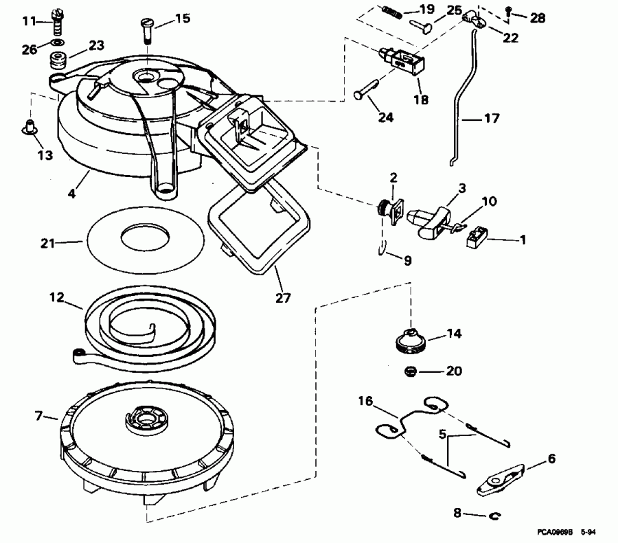 ��������� EVINRUDE E25RLECB 1998  - wind ������� / wind Starter