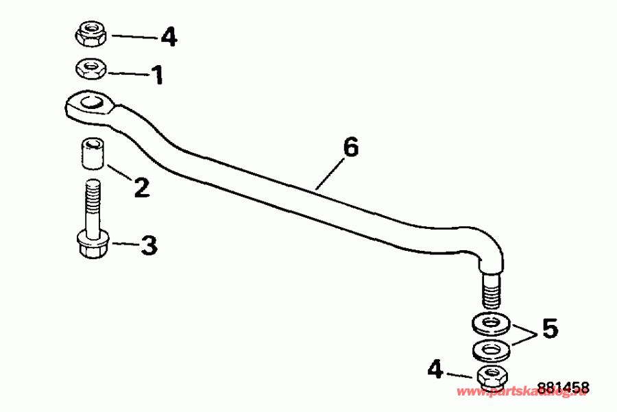 �������� ����� EVINRUDE E25TKECA 1998  - eering Link Kit - ee������ ����������� Kit