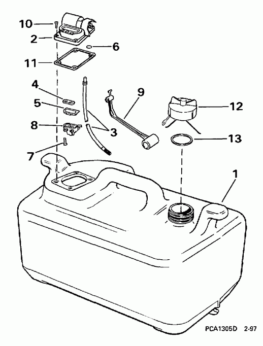  Evinrude E40JRECA 1998  -  6 Gallon / 6 ������