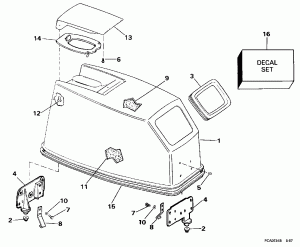 ������ ��������� (�����) -- Johnson -- ���� Start Only (Engine Cover -- Johnson -- Rope Start Only)