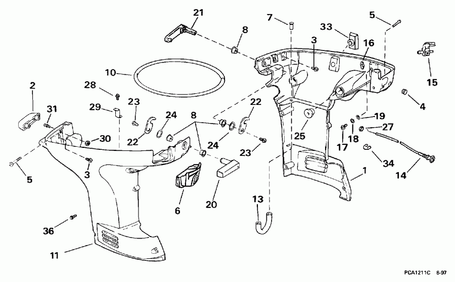 ��������� �������� ����� ������� E40TELECR 1998  -  Johnson -- Electric Start Only / Johnson -- Electric Start Only