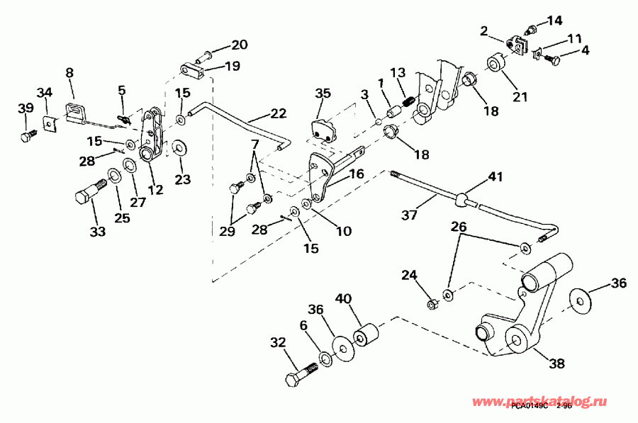 ��������� ��������� Evinrude E40TELECR 1998  - ift Linkage - ift ��������� ��������