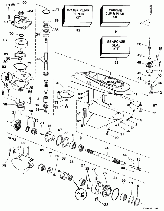 ��������� ��������� EVINRUDE E40TTLECR 1998  - arcase