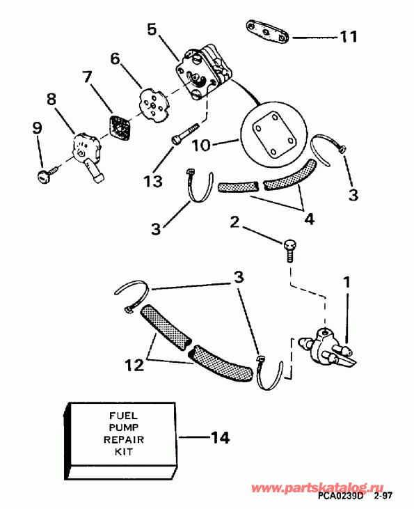 ��������� ��������� Evinrude E4BRECRJ 1998  - el Pump / el �����