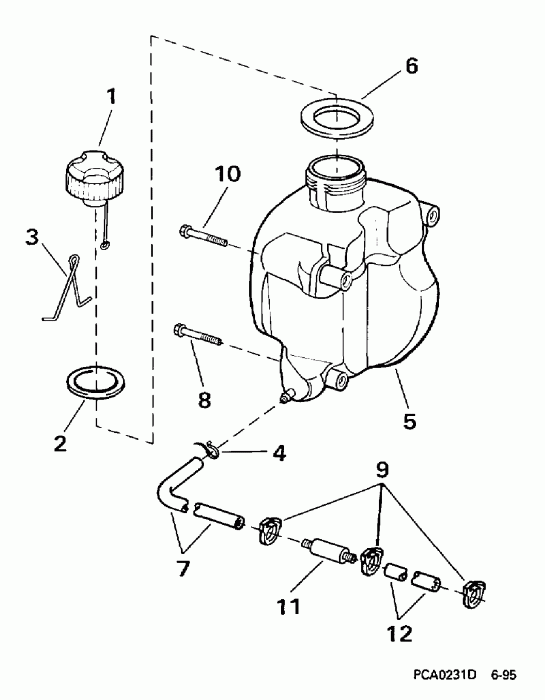 ��������� ����� EVINRUDE E4BRECRJ 1998  - el Tank / el Tank