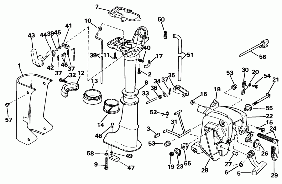 �������� ����� Evinrude E4BRECRJ 1998  - dsection - dsection