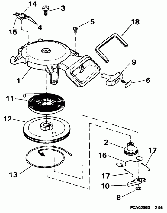 ��������� ��������� Evinrude E4BRECRJ 1998  - wind Starter
